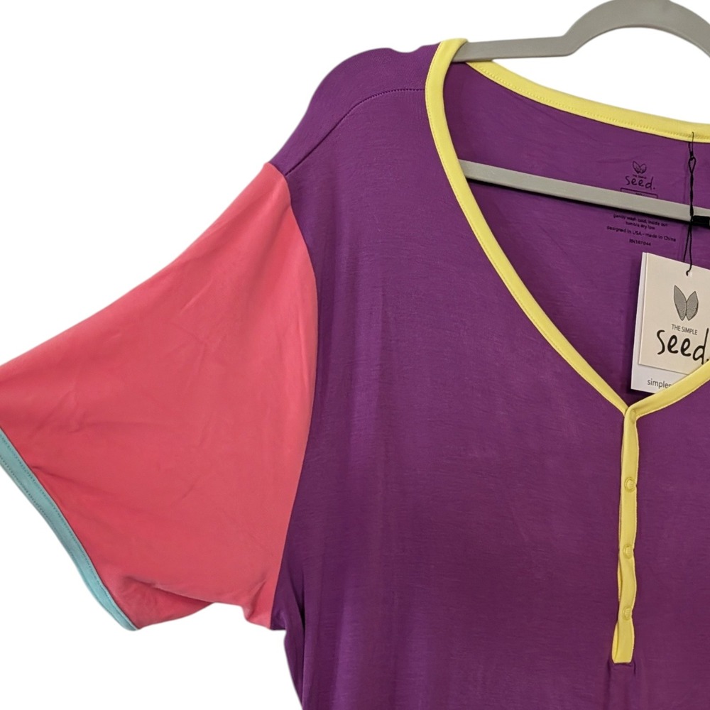 The Simple Seed Live It Up at Your Leisure Adult Pajamas Romper Sz 3XL NWT - Picture 3 of 10